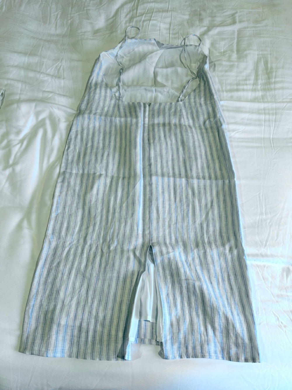 Reformation Blue & White Striped Open-Back Midi Dress - Picture 5 of 7